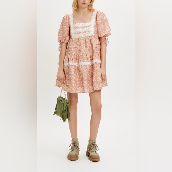 Maje NWT Printed lace braid dress Size 40 (US size Large) - Picture 3 of 16